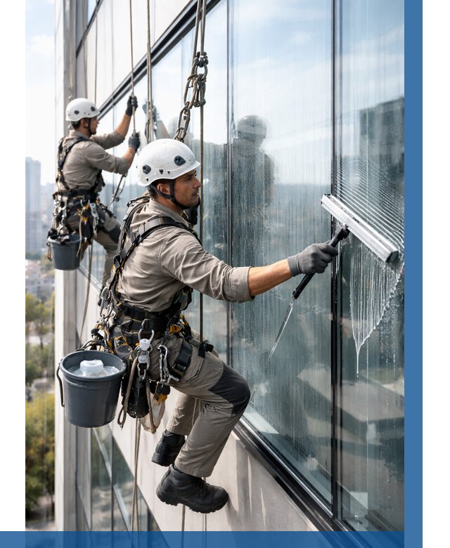 Мойка окон альпинистами в Югорске от 4595 р. | ВЫСОТНИК-Югр
