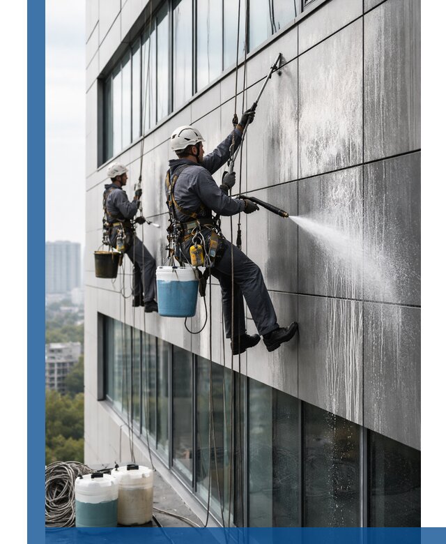 Профессиональная мойка вентилируемых фасадов в Югорске