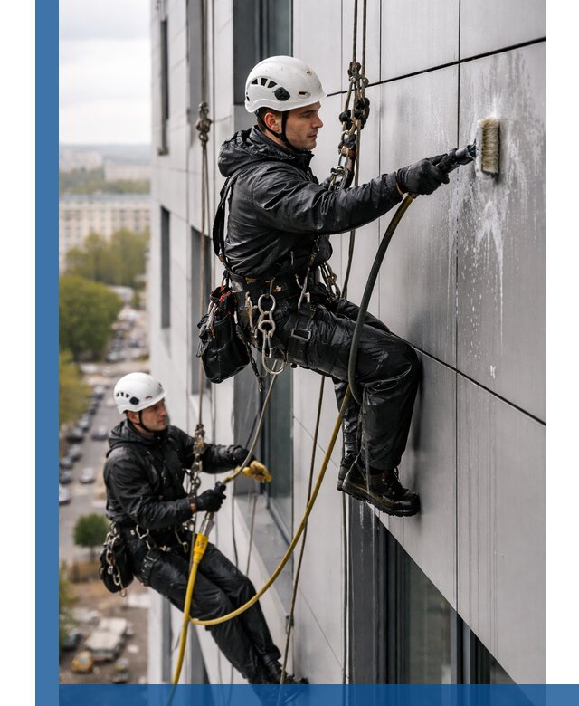 Профессиональная мойка фасада из композита в Югорске