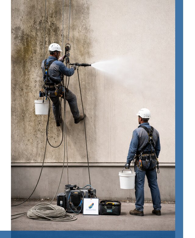 Очистка фасада от плесени в Югорске от 306 р. | ВЫСОТНИК-Югр