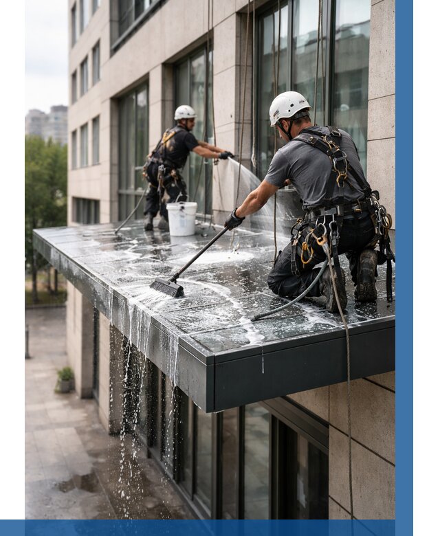 Мойка козырьков и навесов в Югорске от 3574 р. | ВЫСОТНИК-Югр