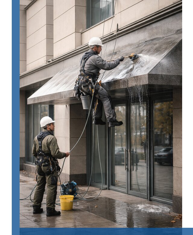 Профессиональная мойка козырьков и навесов в Югорске