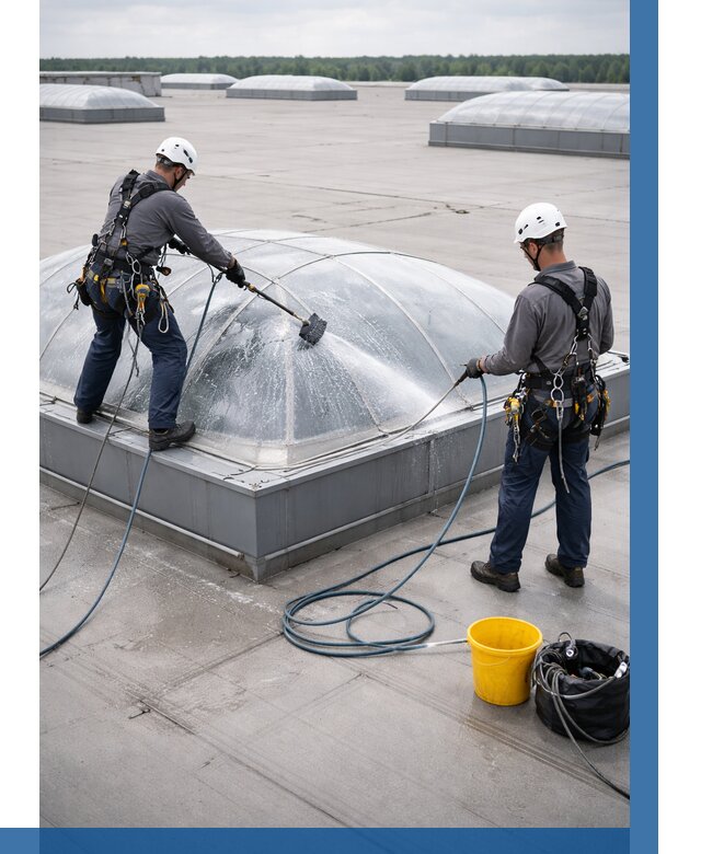 Мойка зенитных фонарей в Югорске, заказать от 4595 р. | ВЫСОТНИК-Югр