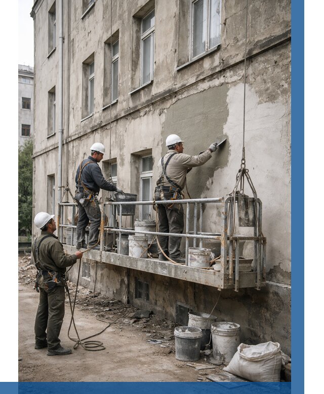 Капитальный ремонт фасада в Югорске от 4289 р. | ВЫСОТНИК-Югр