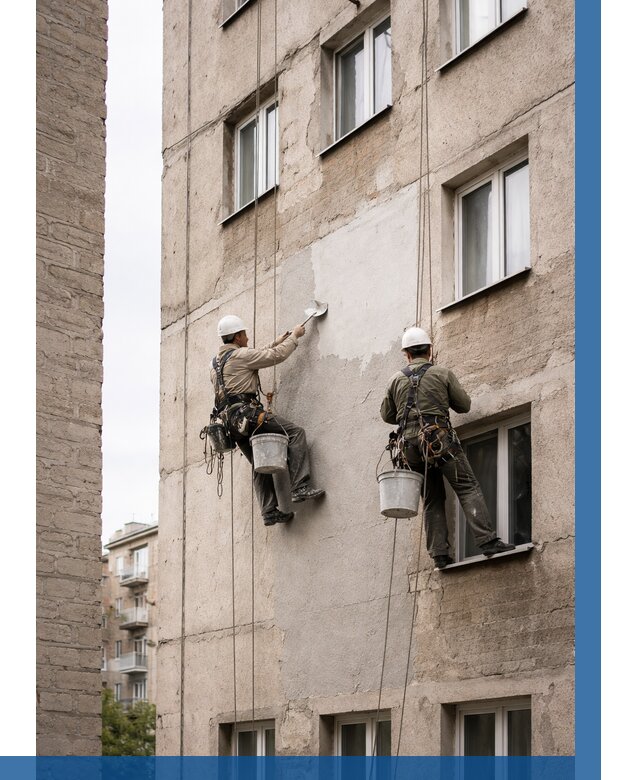 Косметический ремонт фасада в Югорске от 1123 р. | ВЫСОТНИК-Югр