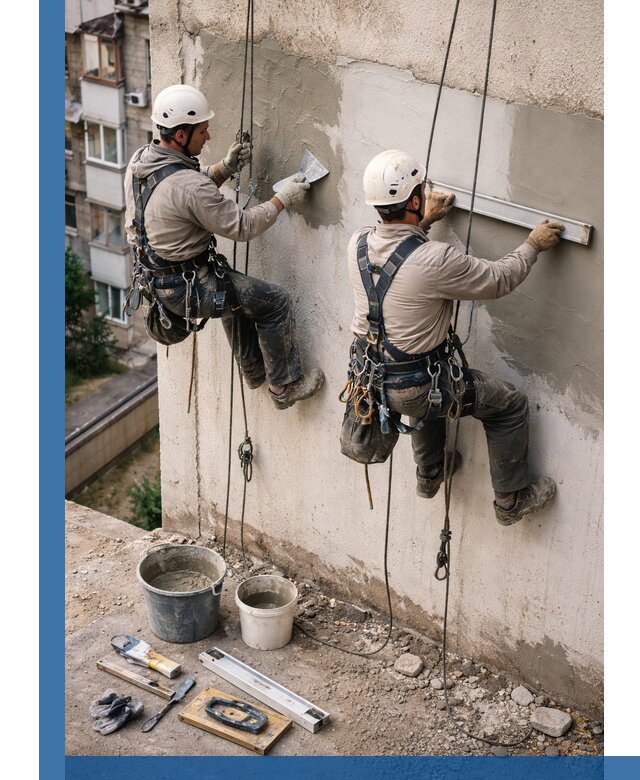 Комплексный ремонт штукатурного фасада с гарантией в Югорске