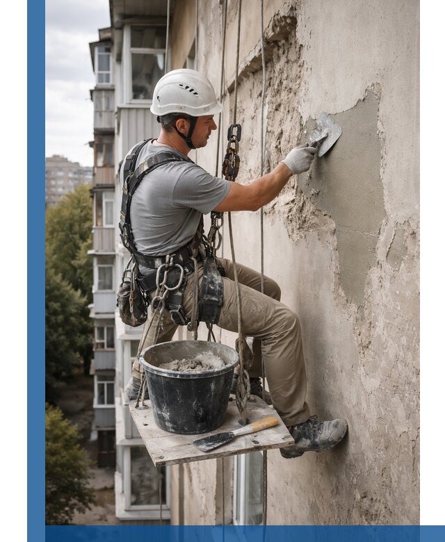 Восстановление фасадной штукатурки в Югорске с гарантией качества
