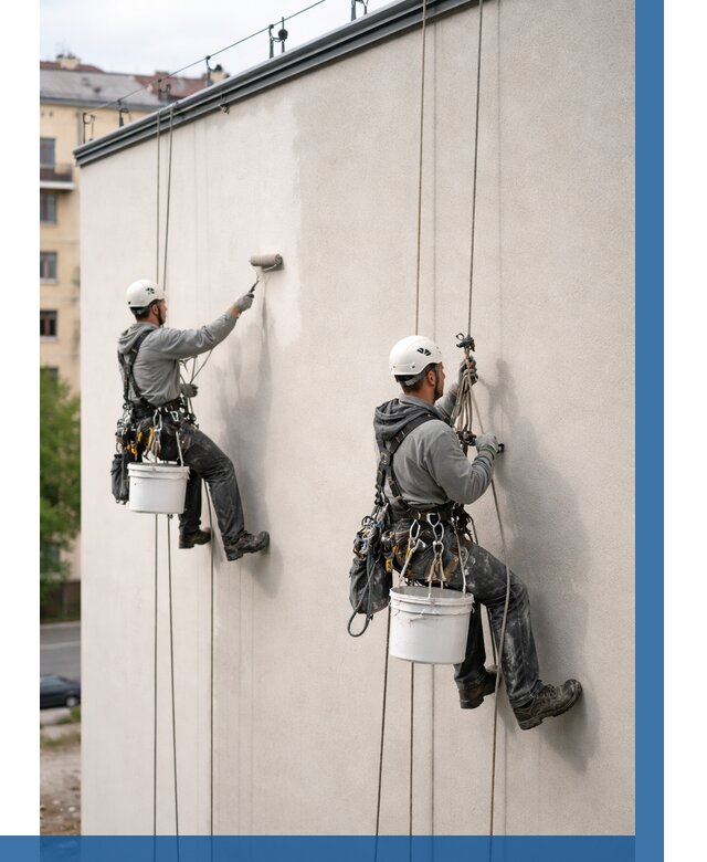 Покраска оштукатуренного фасада в Югорске от 327 р. | ВЫСОТНИК-Югр