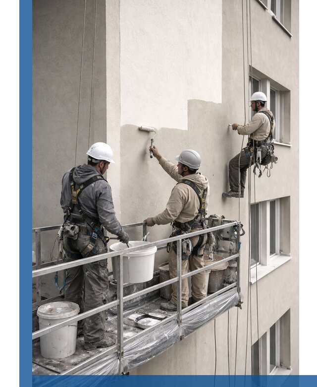 Покраска оштукатуренного фасада в Югорске под ключ с гарантией