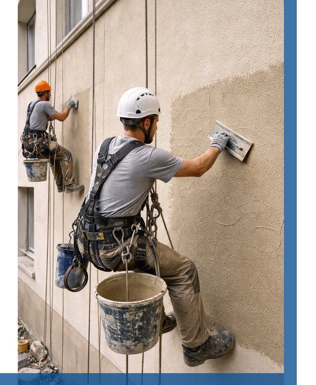 Декоративная штукатурка фасада в Югорске от 1225 р. | ВЫСОТНИК-Югр