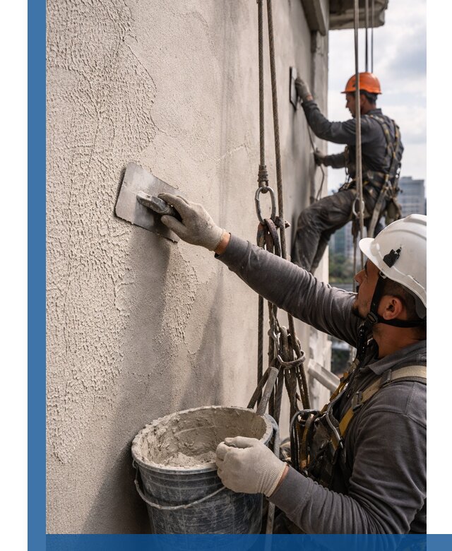 Декоративная штукатурка фасада с утеплением и защитой в Югорске