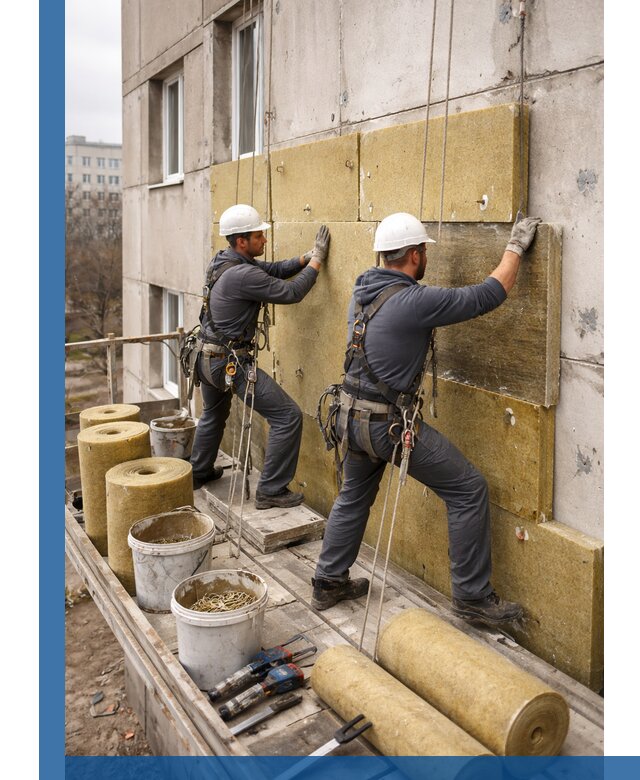 Утепление фасада минватой в Югорске под ключ с гарантией