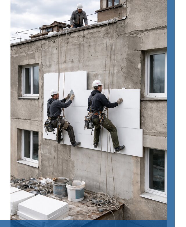 Утепление фасада пенополистиролом в Югорске от 1838 р. | ВЫСОТНИК-Югр