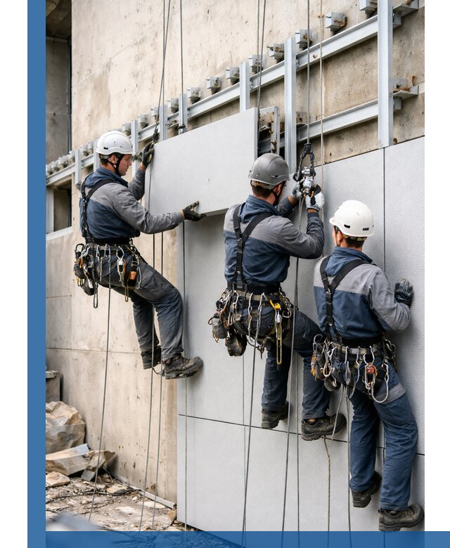 Монтаж вентилируемого фасада в Югорске под ключ с гарантией качества