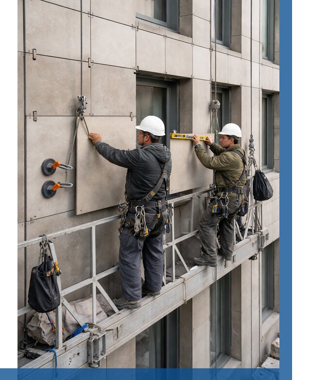 Монтаж керамогранита на фасад в Югорске от 2553 р. | ВЫСОТНИК-Югр