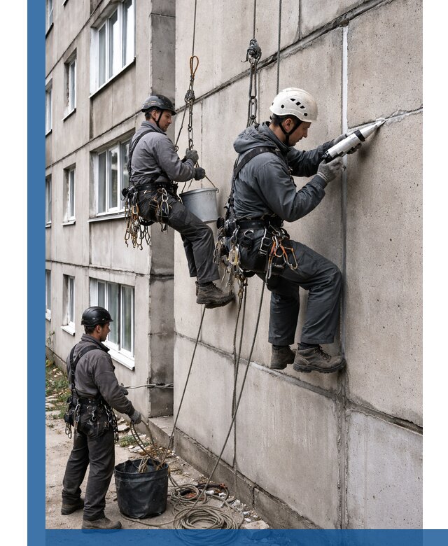 Герметизация межпанельных швов в Югорске с гарантией герметичности