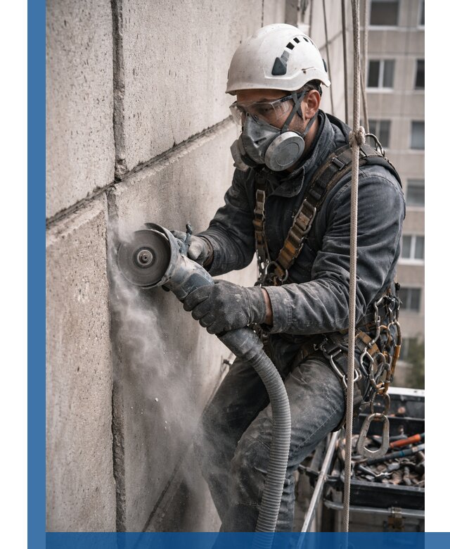 Штробление межпанельных швов в Югорске качественно и быстро