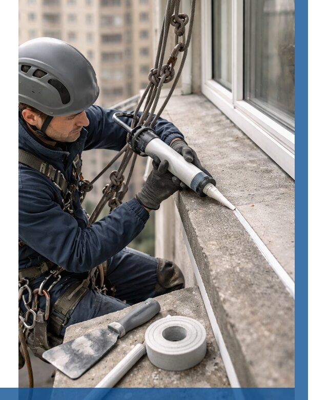 Герметизация балконного козырька в Югорске от 4595 р. | ВЫСОТНИК-Югр