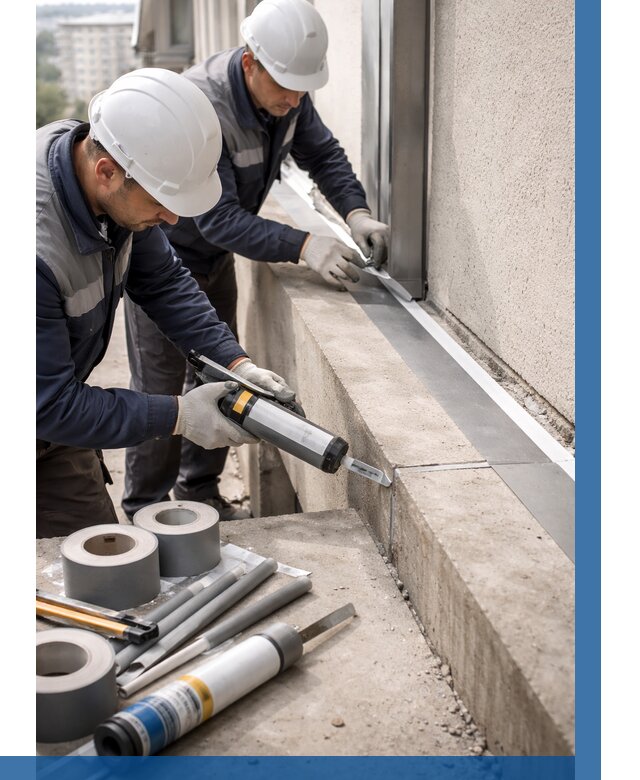 Герметизация примыкания балкона в Югорске от 4595 р. | ВЫСОТНИК-Югр