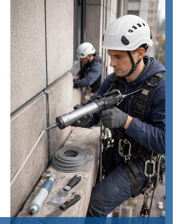 Герметизация деформационных швов фасада в Югорске от 715 | ВЫСОТНИК-Югр