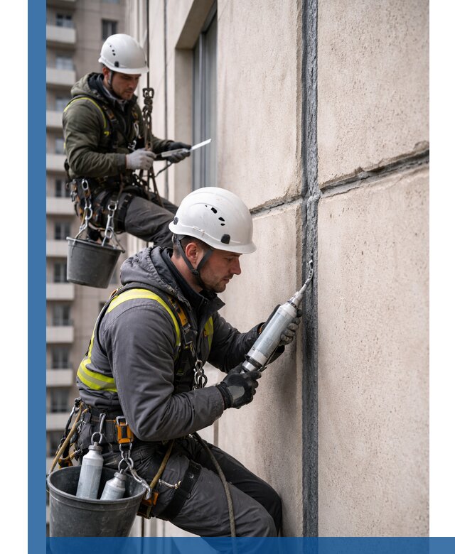 Герметизация деформационных швов фасада в Югорске качественно