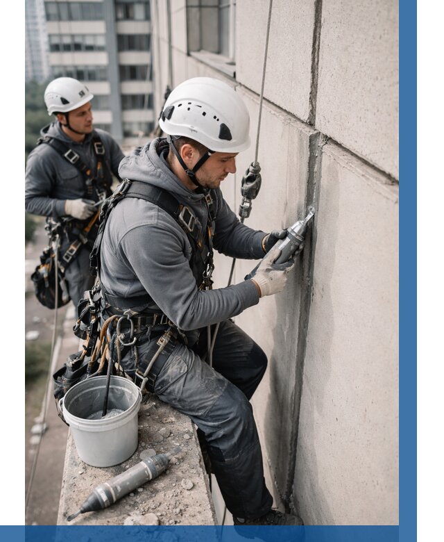 Ремонт деформационных швов здания в Югорске от 1021 р. | ВЫСОТНИК-Югр