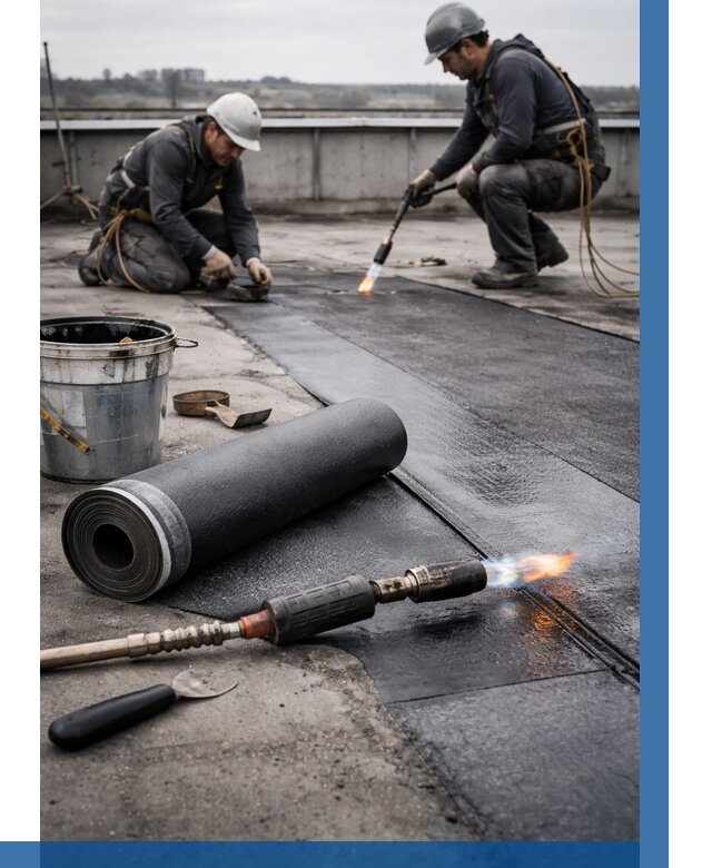 Ремонт рулонной кровли в Югорске от 664 р. | ВЫСОТНИК-Югр