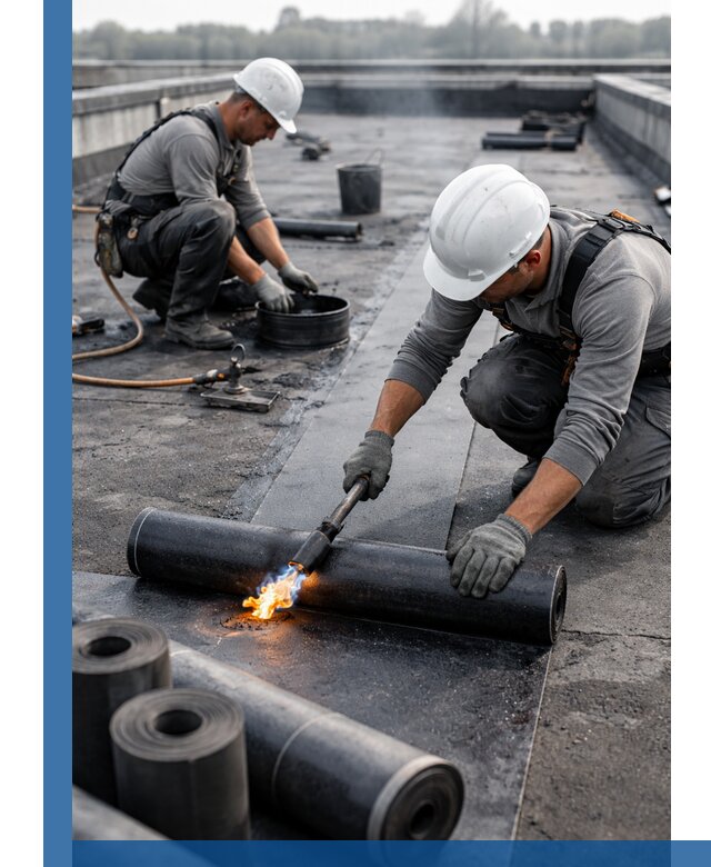 Ремонт рулонной кровли в Югорске герметизация и восстановление