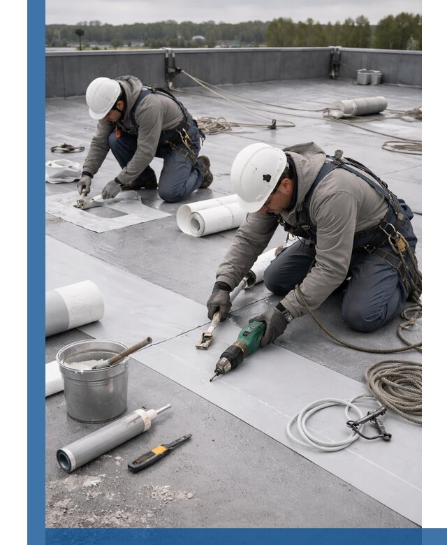 Ремонт мембранной кровли в Югорске качественно и с гарантией