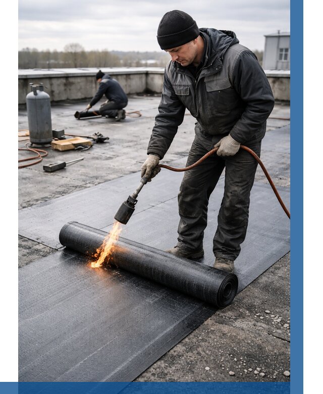 Ремонт наплавляемой кровли в Югорске от 715 р. | ВЫСОТНИК-Югр