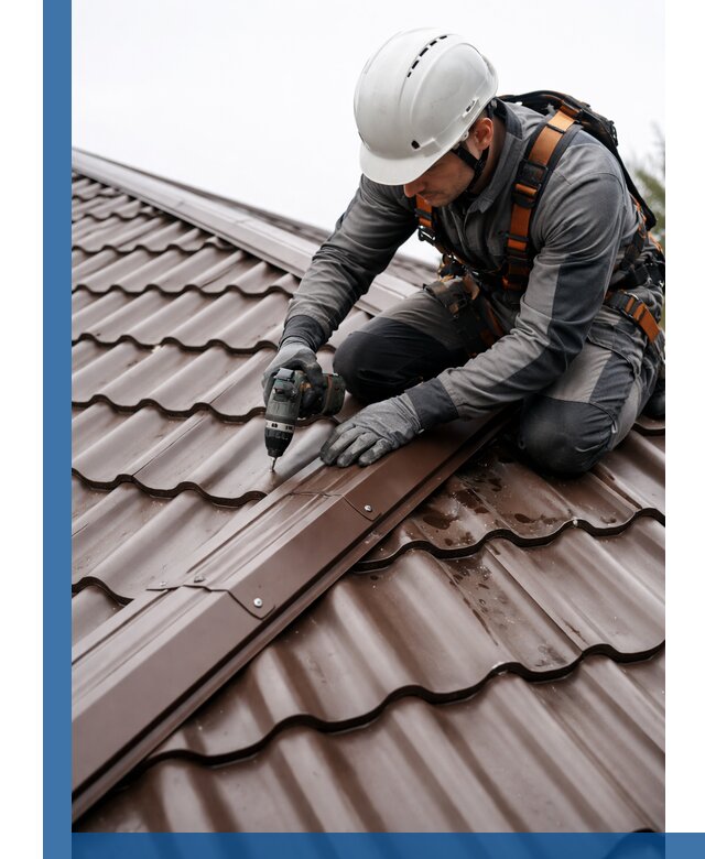 Ремонт металлочерепицы на крыше в Югорске профессионально