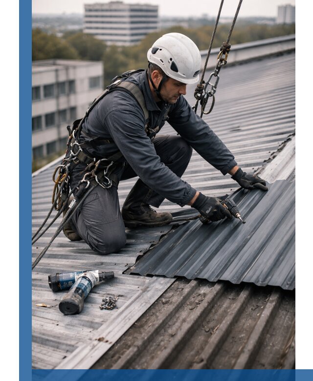 Ремонт профнастила на кровле в Югорске, работы под ключ