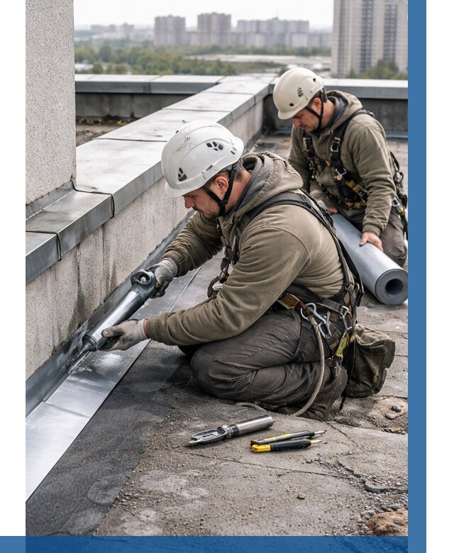 Ремонт кровельных примыканий в Югорске от 1225 р. | ВЫСОТНИК-Югр