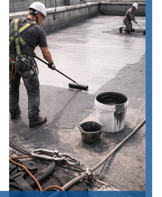 Гидроизоляция кровли жидкой резиной в Югорске от 511 р. | ВЫСОТНИК-Югр