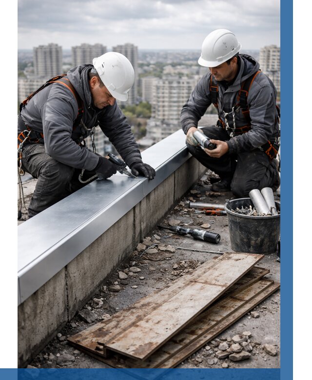 Замена парапетных крышек под ключ в Югорске от 1225 р. | ВЫСОТНИК-Югр