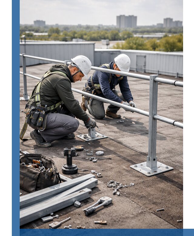 Монтаж кровельного ограждения в Югорске под ключ с гарантией