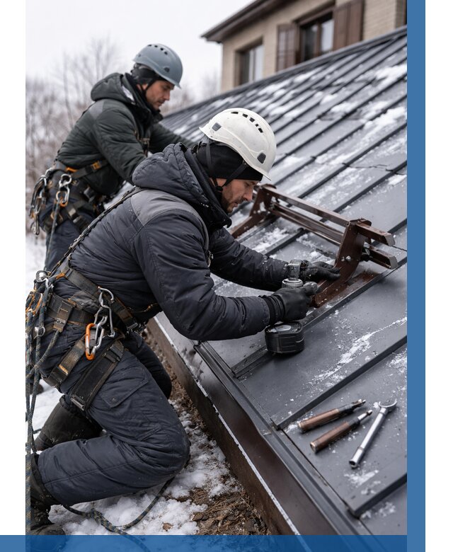 Монтаж снегозадержателей в Югорске от 459 р. | ВЫСОТНИК-Югр