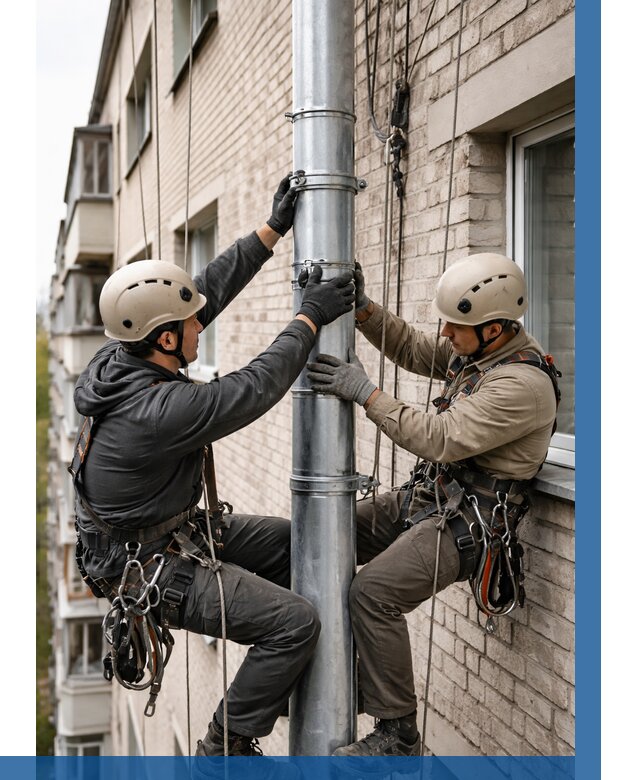 Замена водосточных труб в Югорске от 6637 р. | ВЫСОТНИК-Югр