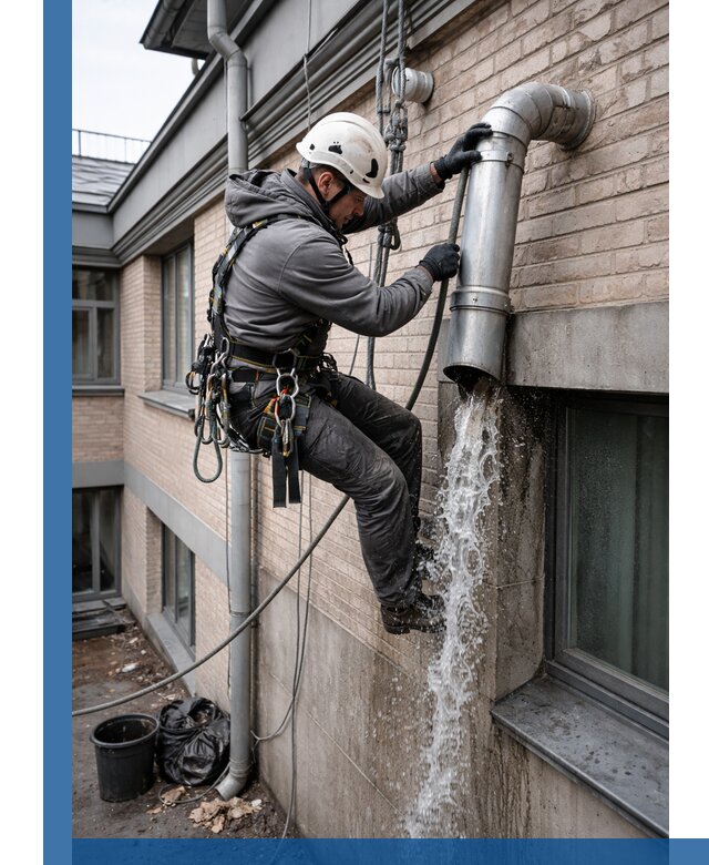 Профессиональная прочистка водосточных труб в Югорске с гарантией