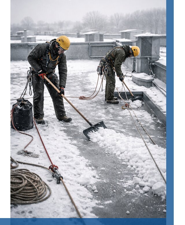 Очистка крыши от снега в Югорске от 7658 р. | ВЫСОТНИК-Югр