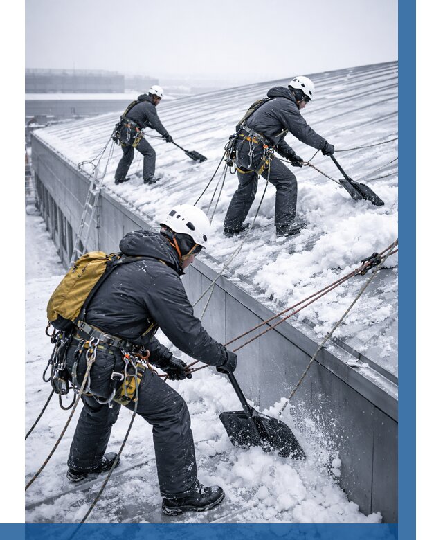 Очистка навесов от снега в Югорске от 4595 р. | ВЫСОТНИК-Югр