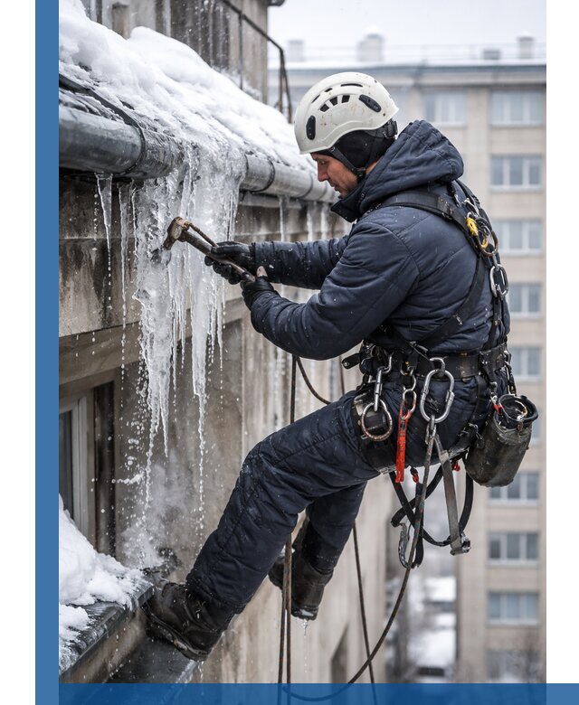 Удаление наледи и чистка водостоков в Югорске оперативно и безопасно