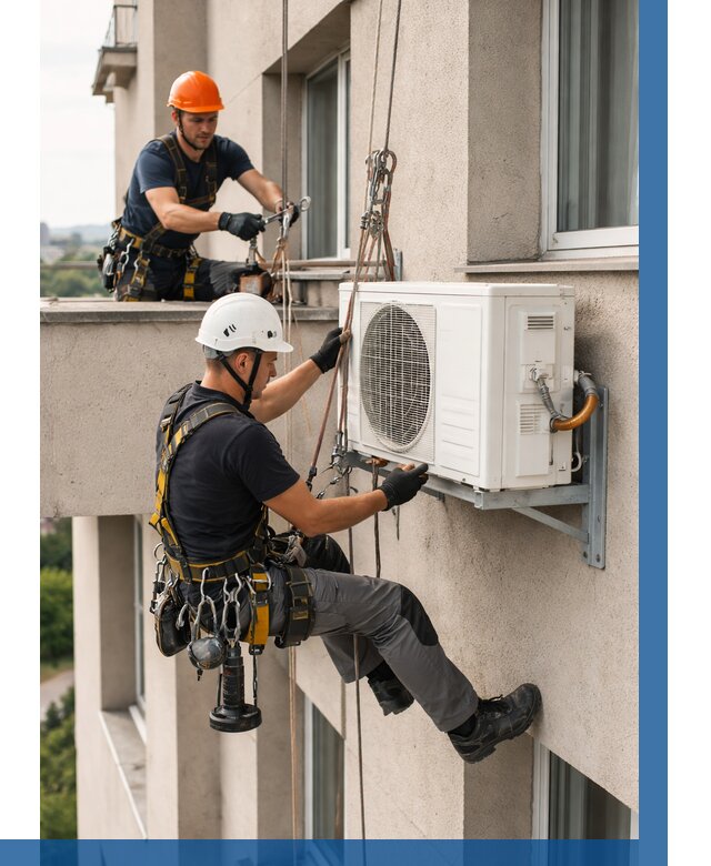 Монтаж внешнего блока кондиционера в Югорске от 6637 р. | ВЫСОТНИК-Югр