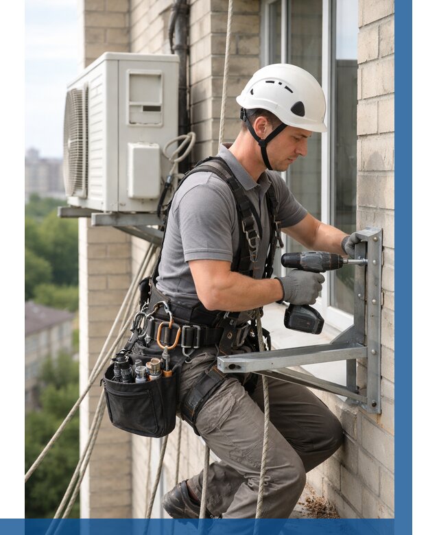 Установка кронштейнов кондиционера в Югорске от 3574 р. | ВЫСОТНИК-Югр