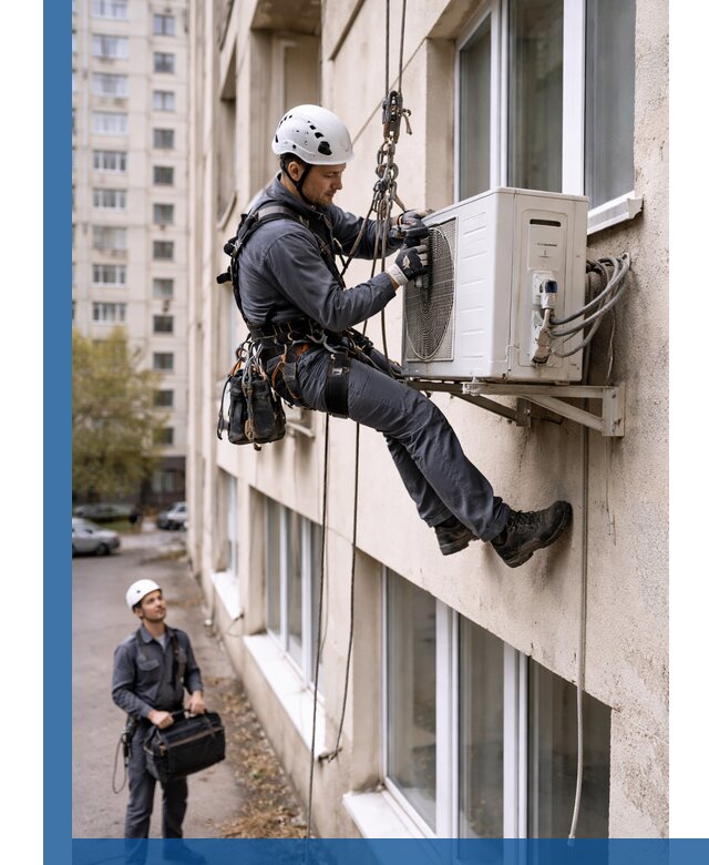 Демонтаж внешнего блока кондиционера в Югорске профессионально