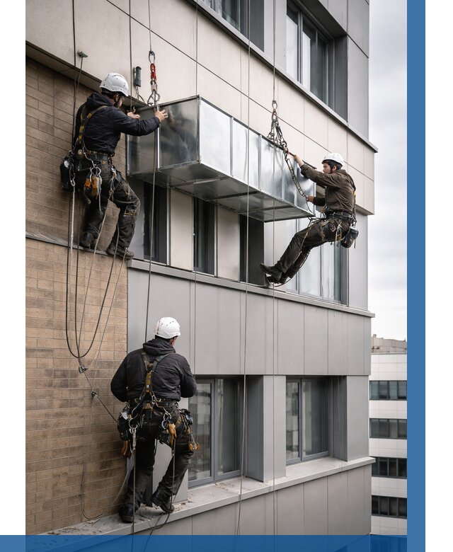 Монтаж воздуховодов на фасаде в Югорске от 1532 р. | ВЫСОТНИК-Югр