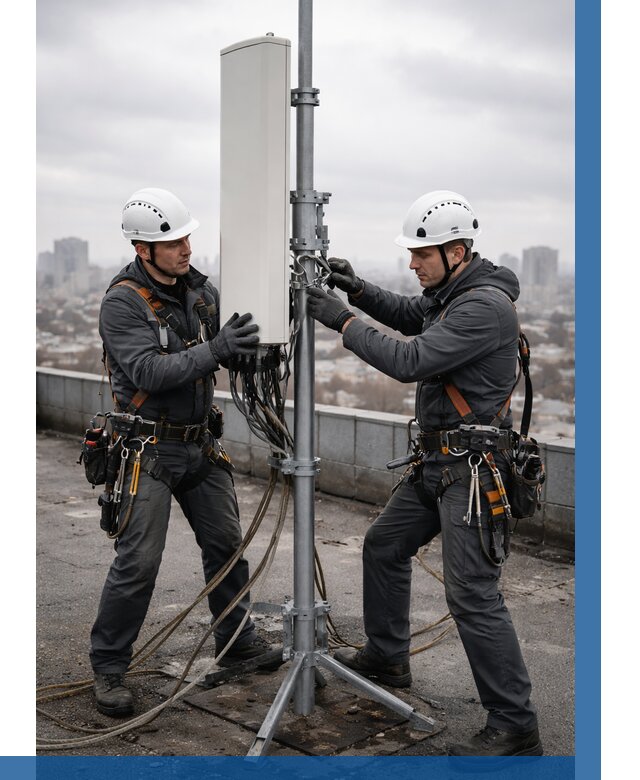 Монтаж антенн связи на крыше в Югорске от 8679 р. | ВЫСОТНИК-Югр