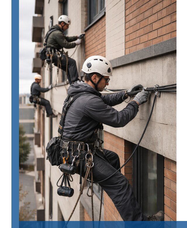 Крепление кабеля на фасаде монтаж и крепеж в Югорске