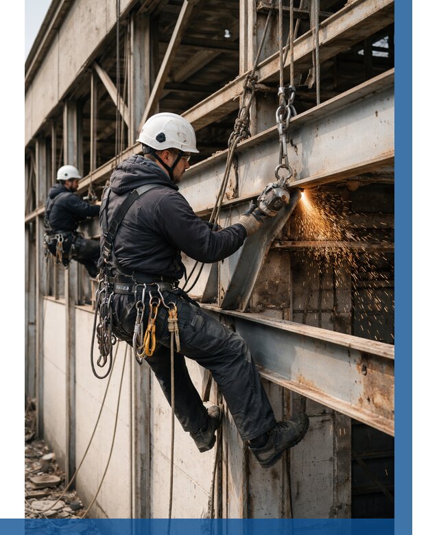 Демонтаж металлоконструкций на высоте в Югорске от 6637р. |ВЫСОТНИК-Югр