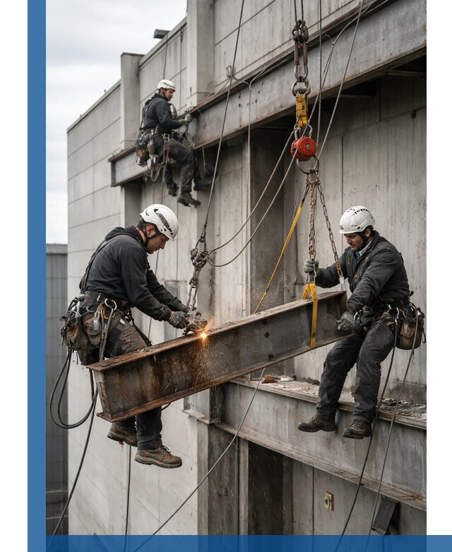 Демонтаж металлоконструкций на высоте в Югорске под ключ